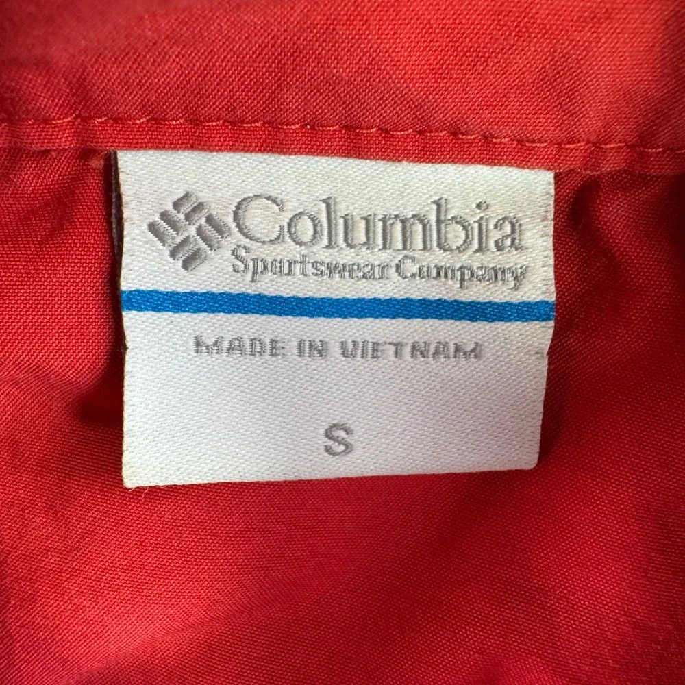 Columbia Jacket Men S Hooded Coral Full Zip Cotton Blend Hiking Outdoors‎